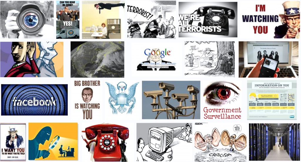 A small portion of the Google Images results page regarding a government spying search in Oct. 2013 discloses numerous snapshots about the issue. (Screen shot by: Eric Dively/Full Sail University)